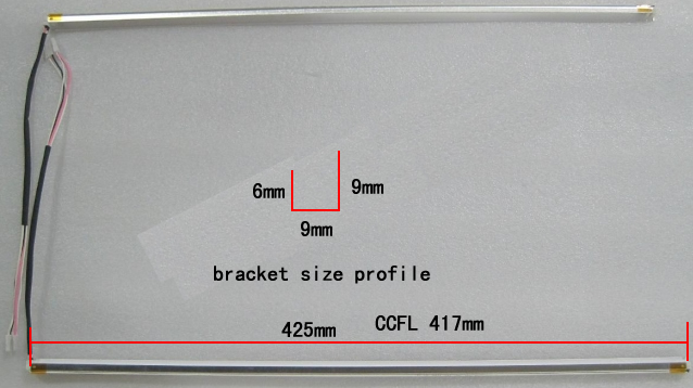 19\" widescreen Dual 417mm CCFL harness Bracket wide 9mm 1 Pair