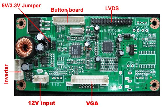 8-19" LCD monitor universal main borad
