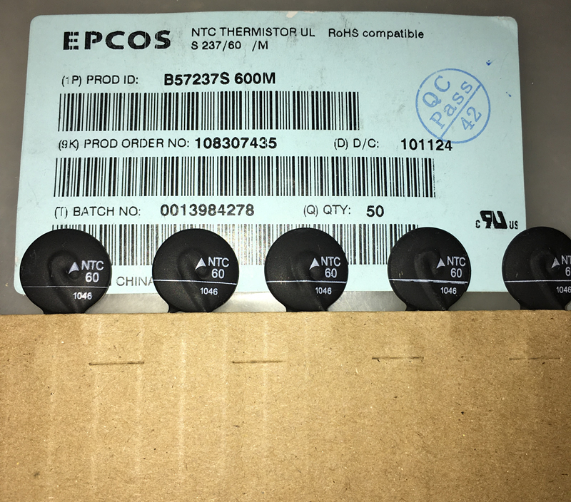 EPCOS B57237S600M NTC 60R 3.1W 15MM 5pcs/lot