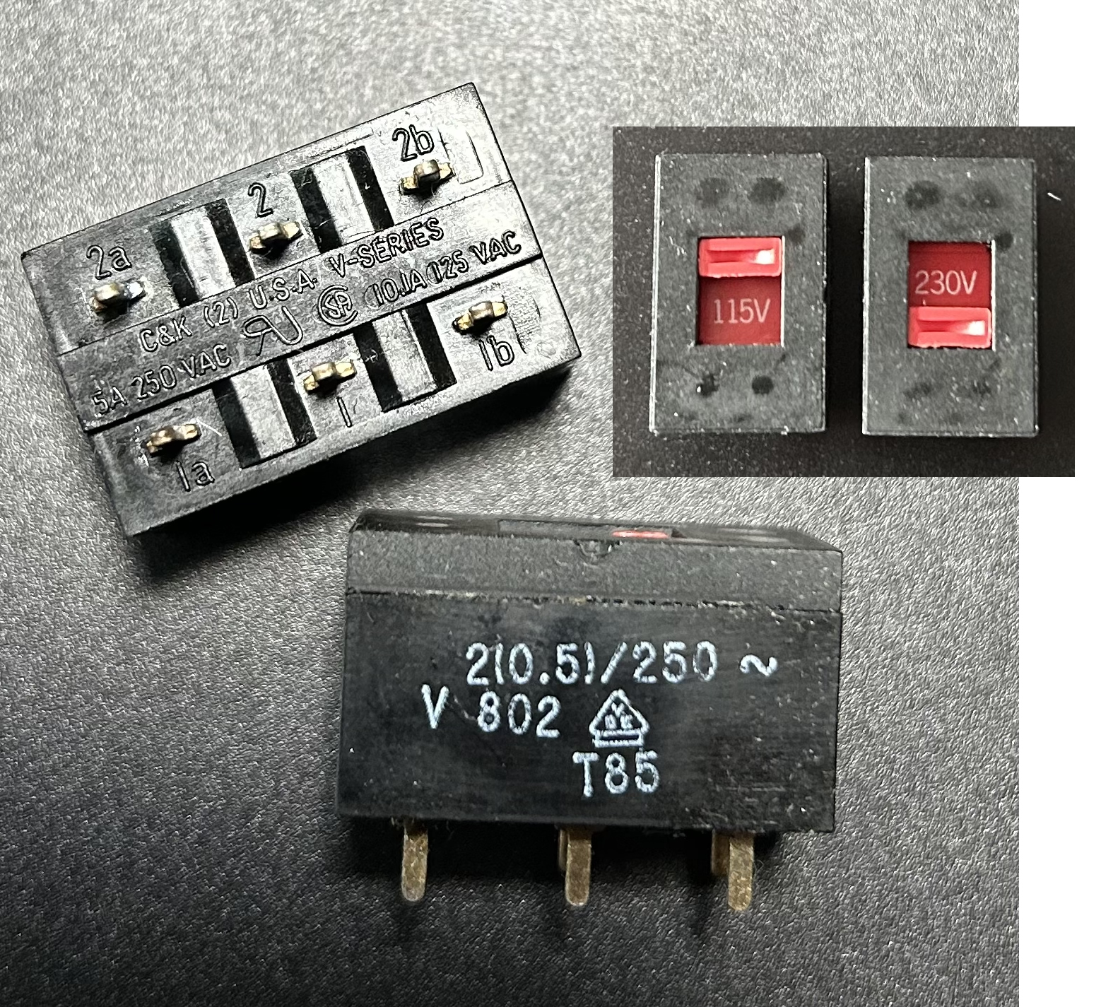 C&K CK V-series T85 230v power switch