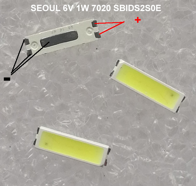SEOUL  6V 1W 7020  SBIDS2S0E LED TV BACKLIGHT 50PCS/LOT