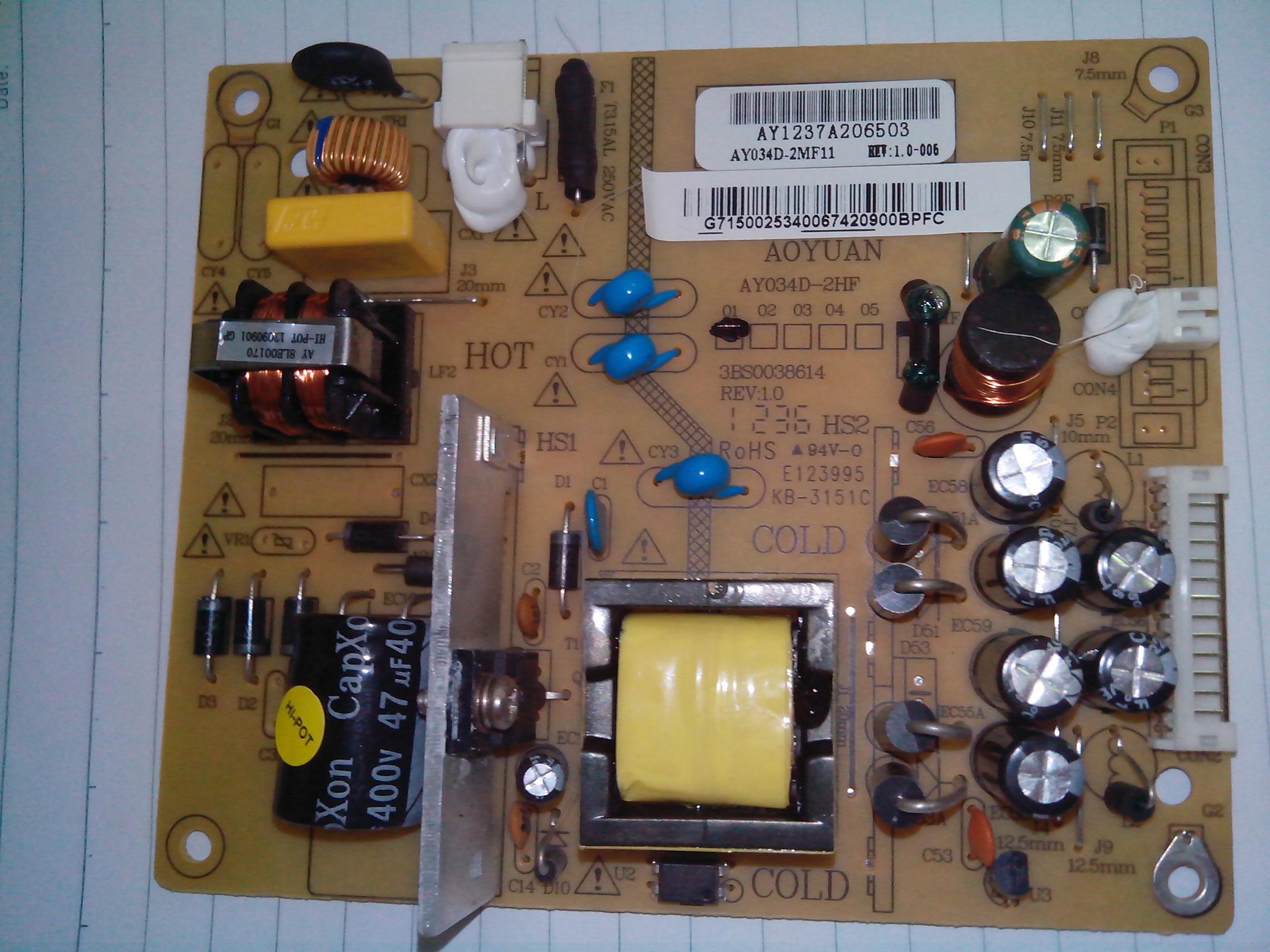 ay034d-2hf power supply board