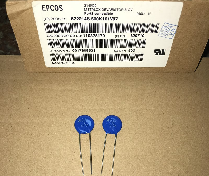 EPCOS B72214S500K101V87 S14K50 82V 14mm 5pcs/lot